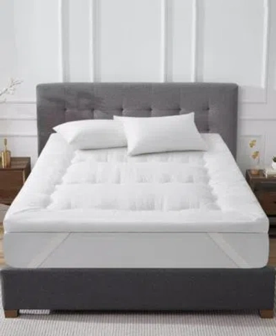 Unikome Wave Quilted Mattress Topper In White