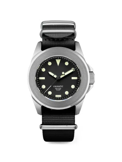 Unimatic Modello Quattro Uc4 40mm Watch In Black