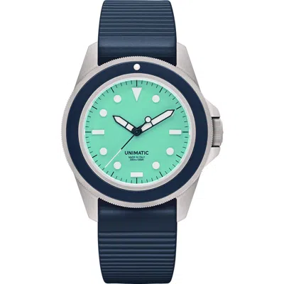 Unimatic Swimming Pool Diving Watch, 41.5mm In Blue