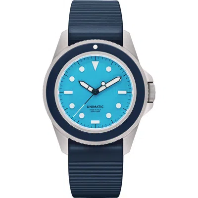 Unimatic Swimming Pool Diving Watch, 41.5mm In Blue