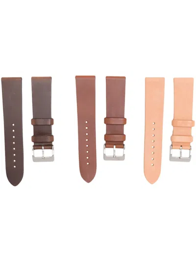 Unimatic Three-pack Chocolate Watch Straps In Brown