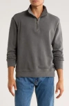 Union Bronn French Terry Quarter Zip Sweatshirt In Gray