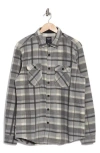 Union Cascade Buffalo Plaid Microfleece Button-up Shirt In Tin