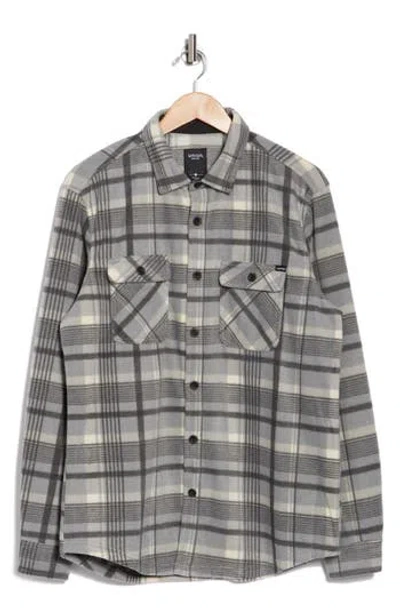 Union Cascade Buffalo Plaid Microfleece Button-up Shirt In Tin
