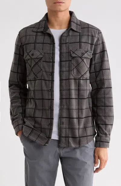 Union Cascade Buffalo Plaid Microfleece Button-up Shirt In Forged