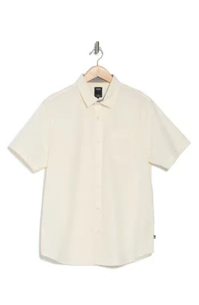 Union Clearwater Short Sleeve Stretch Cotton Button-up Shirt In Lamb