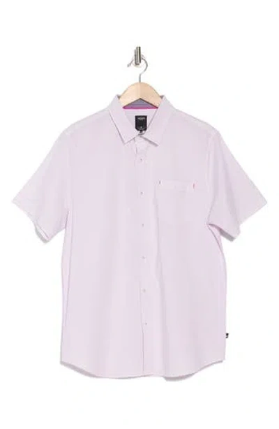 Union Clearwater Short Sleeve Stretch Cotton Button-up Shirt In Thistle