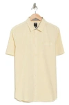 Union Clearwater Short Sleeve Stretch Cotton Button-up Shirt In Vanilla