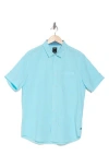 Union Clearwater Short Sleeve Stretch Cotton Button-up Shirt In Wave