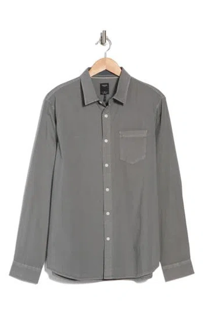 Union Clearwater Stretch Cotton Poplin Button-up Shirt In Battleship