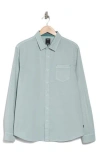 Union Clearwater Stretch Cotton Poplin Button-up Shirt In Sage Gray