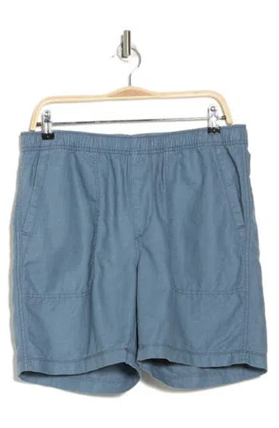 Union Cubano Linen & Cotton Pull-on Shorts In Gravity