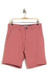 Union Flex Knit Twill Chino Shorts In Pink