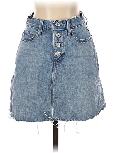 Pre-owned Union Jeans Denim Skirt In Blue