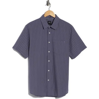 Union Jupiter Yarn Dyed Seersucker Short Sleeve Button-up Shirt In Animal Print