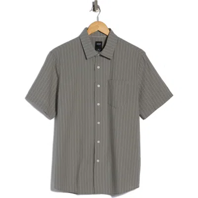 Union Jupiter Yarn Dyed Seersucker Short Sleeve Button-up Shirt In Animal Print