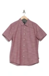 Union Lennox Short Sleeve Button-up Shirt In Mulberry
