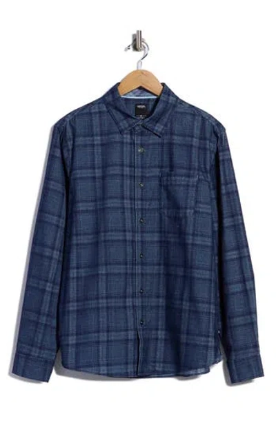 Union Oliver Plaid Corduroy Shirt In Blueprint