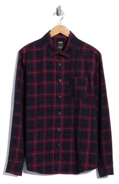 Union Oliver Plaid Corduroy Shirt In Dark Night