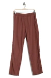 Union Pacifica Linen Blend Pull-on Pants In Brown