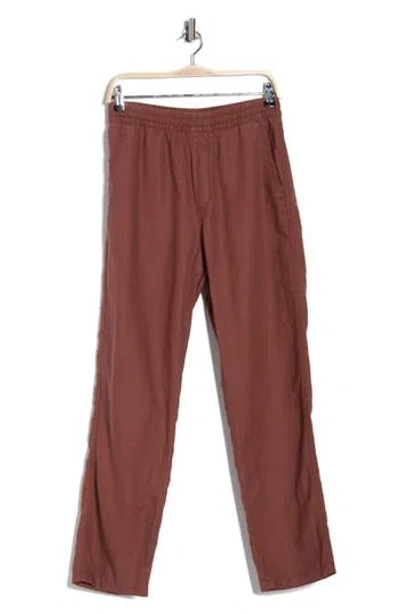 Union Pacifica Linen Blend Pull-on Pants In Brown