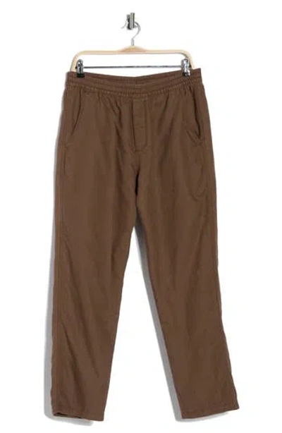 Union Pacifica Linen Blend Pull-on Pants In Burgundy