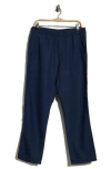 Union Pacifica Linen Blend Pull-on Pants In Deep Blue