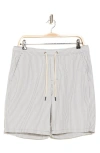 Union Paloma Seersucker Pull-on Shorts In White