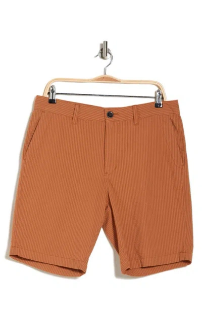 Union Paloma Seersucker Stripe Print Chino Shorts In Tuscany