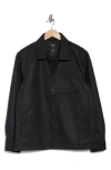 Union Plaid Flannel Shirt Jacket In Black