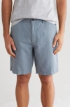 Union Sahara Linen & Cotton Chino Shorts In Gravity