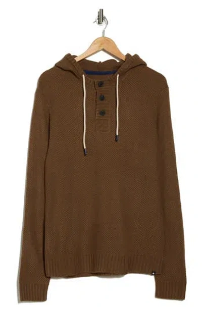 Union Textured Knit Hoodie In Antler