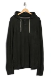 Union Textured Knit Hoodie In Black