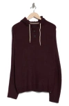 Union Textured Knit Hoodie In Mangosteen
