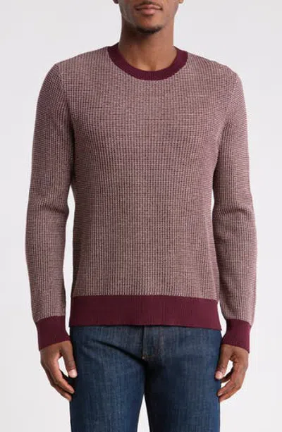 Union Tucker Thermal Crewneck Sweater In Brown