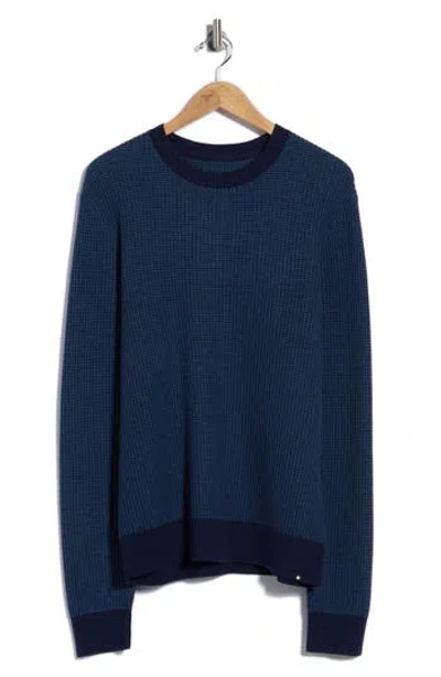 Union Tucker Thermal Crewneck Sweater In Navy