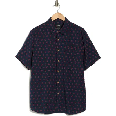 Union Venice Relaxed Fit Short Sleeve Button-up Shirt In Blue