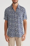 Union Venice Short Sleeve Print Relaxed Fit Shirt In Atlantic