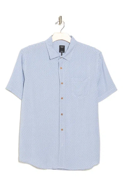 Union Venice Short Sleeve Print Relaxed Fit Shirt In Blue Beach