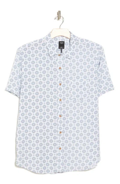 Union Venice Short Sleeve Print Relaxed Fit Shirt In White