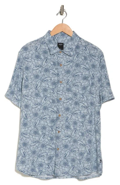Union Venice Short Sleeve Print Relaxed Fit Shirt In Haze