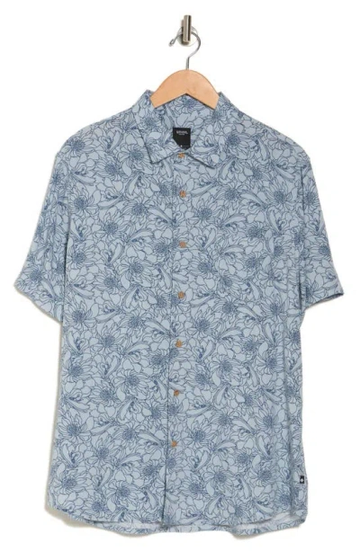 Union Venice Short Sleeve Print Relaxed Fit Shirt In Blue