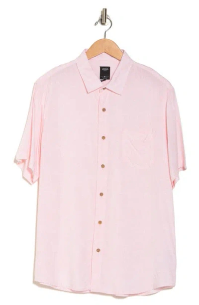 Union Venice Short Sleeve Print Relaxed Fit Shirt In Primer Pink