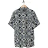 Union Venice Short Sleeve Print Relaxed Fit Shirt In Steel Gray