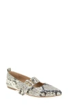 Unionbay Clarice Mary Jane Flat In Black Multi Snake