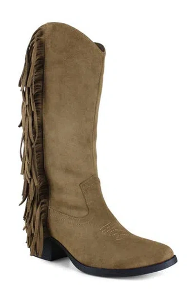 Unionbay Darcy Fringe Western Boot In Brown