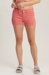 Unionbay Delaney Stretch Twill Shorts In Coral Blush