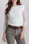 Unionbay Erika Cap Sleeve Cotton Sweater Vest In White