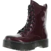 Unionbay Kiwi Womens Zipper Patent Combat & Lace-up Boots In Multi