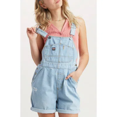 Unionbay Mario Denim Shortalls In Blue